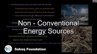 Non - Conventional Energy  Resources