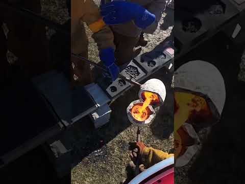 Wisconsin Iron Pour #castiron #iron #ironpour #pouringiron #ironcasting
