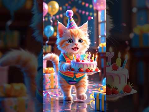 Kucing Nyanyi Happy Birthday To You - Selamat Ulang Tahun #kucing #kucinglucu #viralvideo