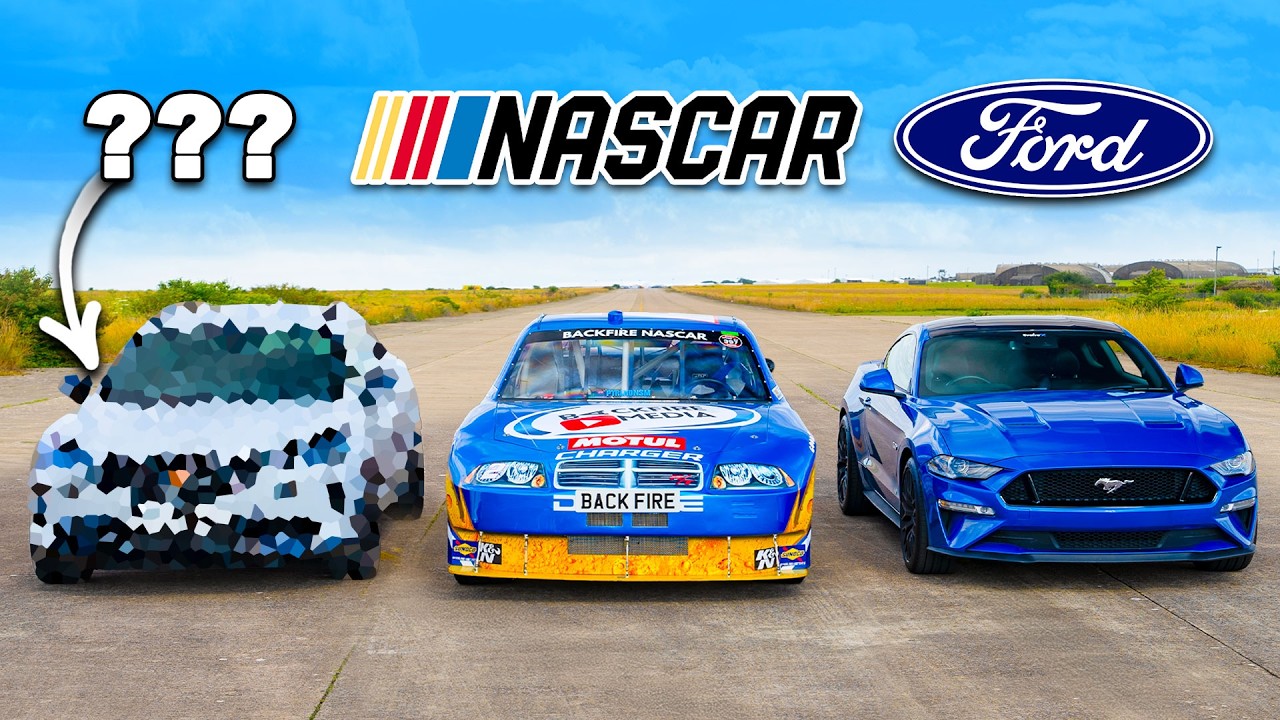 Dodge NASCAR v Ford Mustang: DRAG RACE