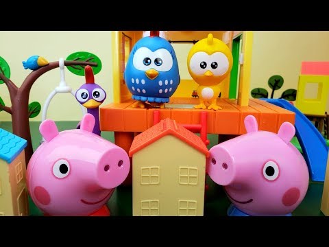 Galinha Pintadinha Procura Peppa Pig Nas Casinhas Coloridas