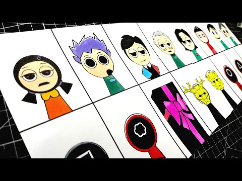 DIBUJO a TODOS LOS PERSONAJES de INCREDIBOX SPRUNKI pero es SQUID GAME 2⚠️dibuje INCREDIBOX Squidki