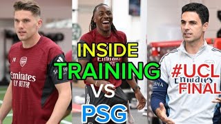 Arsenal Players Inside Training Today ahead of UCL Final Clash | Arsenal vs PSG