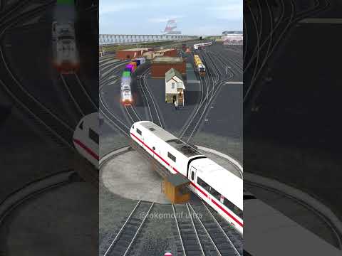 3 Kereta Api Cepat Melintasi Persilangan Turntable 5 Kereta Api #train #railway #shorts #trending