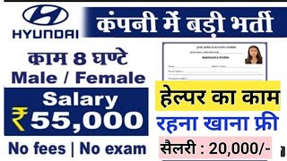 Hyundai Job 2022 | 10 Pass | Private  Job | How to fill form