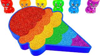 ASMR Slime Video l How To Make Rainbow Ice Cream Bathtub With Glitter Slime | Baby Shark Slime