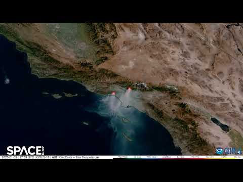 Palisades and Eaton fires in California seen from space in new time-lapse