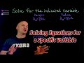 Solving Literal Equations for a Specific Variable