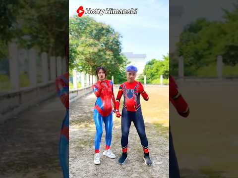 Red spidergirl wins the battle with spiderman and black spidergirl defeat #shorts #monster #gorilla