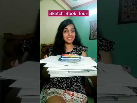 Sketch Book Tour | My YouTube Journey #yt #painting #drawing #arttour #youtubejourney #shorts