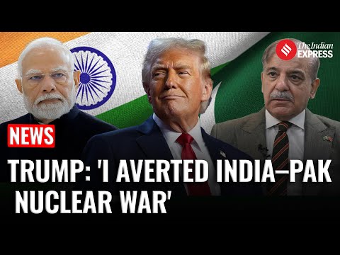YouTube video thumbnail: Trump Claims He Stopped India–Pakistan Conflict From Escalating Into Nuclear War