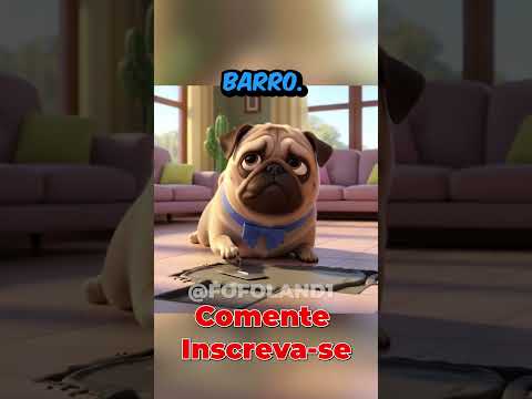 Papai, não arranca o piso! 😲🐶 #pug #pets #cachorro #gato