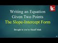 Writing Equations from Two Points Using Slope-Intercept Form
