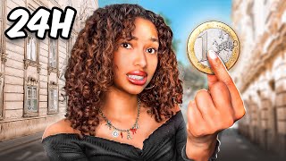 VIVRE AVEC 1€ PENDANT 24H!😱