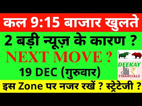 कल 9:15 बाजार खुलते Nifty Prediction For Tomorrow| Banknifty Thursday 19 December Market Prediction