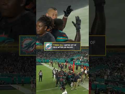 Tyreek Hill's immediate reaction on the cart 😬 #NFL #TyreekHill #Dolphins