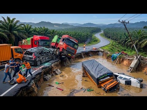 Insiden Beruntun Paling Menyedihkan || Terjadi Keributan Dan Cek Cok Sesama Sopir Di Bukit Kodok