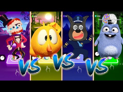 Digital circus vs Wheres Chicky vs Sheriff Labrador vs Grizzy & the Lemmings | Tiles Hop Edm Rush