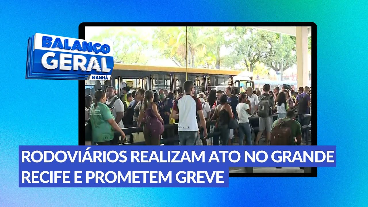 Rodoviários realizam ato na garagem do Grande Recife nesta terça (19)