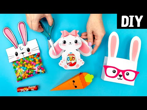 12 IDEIAS BARATINHAS PARA PRESENTEAR NA PÁSCOA 🐰 DIY com Papel