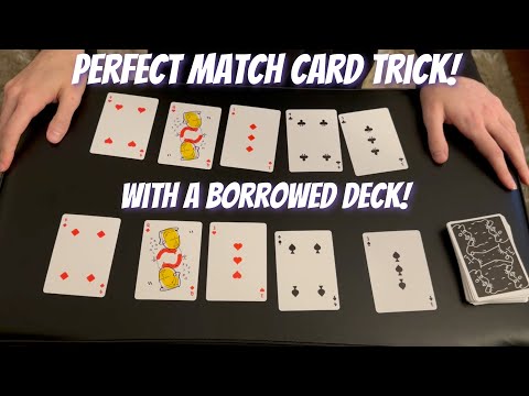 The Cards MATCH EVERY TIME! Easy Impromptu Card Trick Performance/Tutorial