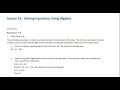 Properties of Equality and Cost Analysis