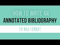 Annotated Bibliography Essentials