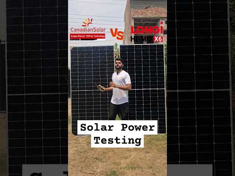Longi Himo-6 vs Canadian N-type Bifacial Testing with Elejoy PV multimeter. #LongiSolar ☀️⚡️