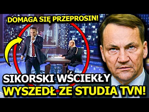 RADOSŁAW SIKORSKI WŚCIEKŁY WYSZEDŁ ZE STUDIA TVN! TERAZ DOMAGA SIĘ PRZEPROSIN!