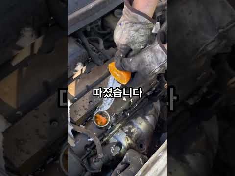 엔진오일 갈다가 폐차하게 생겼습니다