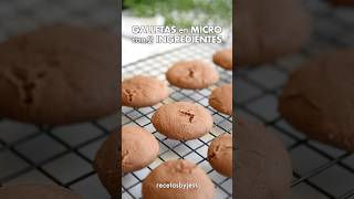 GALLETAS en MICROONDAS con 2 INGREDIENTES 🍫❤️ #postresfaciles #receta #microondas