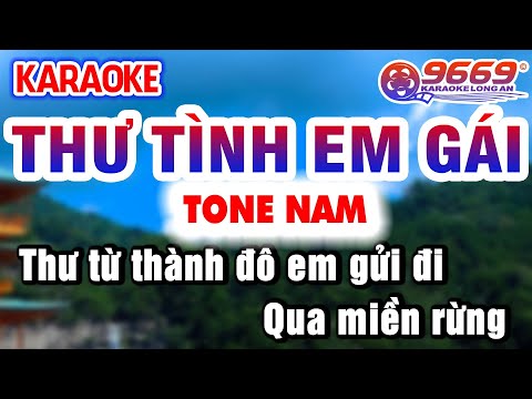 Karaoke THƯ TÌNH EM GÁI Tone Nam Nhạc Sống | Karaoke Organ 9669