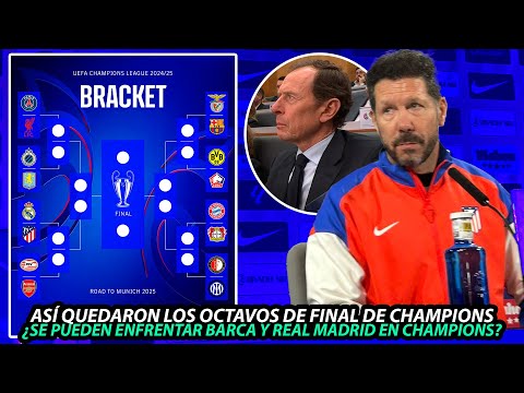 Así QUEDARON los CRUCES de los OCTAVOS de FINAL de la CHAMPIONS ¿BARCA y MADRID se PUEDEN ENFRENTAR?