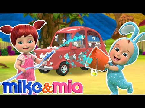 Car Wash Song | Wash Your Car | Mike and Mia - Adventures for Kids