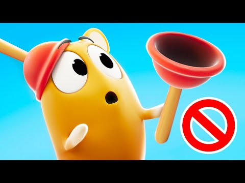 Talking Tom & Friends 😼 Plunger Problems! プランジャーの問題! 💦  アニメ短編 | Super Toons TV アニメ