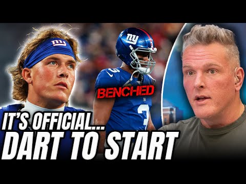 Giants Name Rookie QB Jaxson Dart Starter, Bench Russell Wilson | Pat McAfee Show