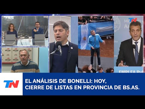 EL ANÁLISIS DE MARCELO BONELLI I Hoy cierran las listas en la provincia de Buenos Aires