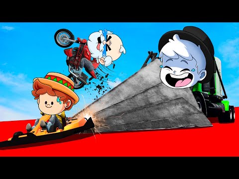 ¡APLASTANDO YOUTUBERS con un CAMIÓN PINCHO! 💥🤣 en GTA V con SILVIOGAMER DANY y PANCRACIO