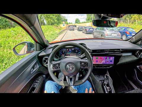 NEW Alfa Romeo Junior Veloce 2025 ( 282 hp) | POV Test Drive #2461 Joe Black