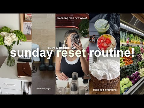 SUNDAY RESET VLOG!🧺 productive & busy day, pilates, deep cleaning, & preparing for a new week!