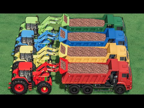 Tractor Of Colors ! OVERSIZE LOAD with TRUCKS - Farming Simulator 22 !