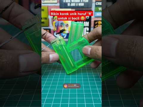 Kreatif sekali ! Membuat korek api unik huruf R untuk si bocil 😱