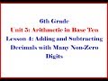 Decimal Operations and Concepts