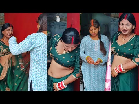 साड़ी कैसे पहनती है भूल गई मैं | Saree Style | Bhabhi Ne Nanand Ko Saree Pahnai | #Desi_bhabhi_lover