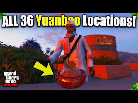 *NEW* GTA ONLINE ALL 36 YUANBAO LOCATIONS GUIDE! (Lunar New Year Treasure Hunt Guide GTA 5)