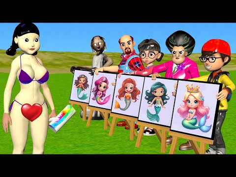 Scary Teacher 3D vs Squid Game Help Bikini Doll Escape Iron Cage in 5 Time Captivity Challenge