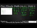 Substitution Method and Equation Balancing