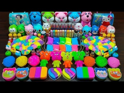 Mixing slime bags with clay and glossy slime | Relaxing slime video | Alex slime !!!