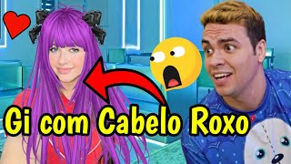 GIOVANNA ALPARONE PINTA O CABELO DE ROXO! (Veja como ficou!)