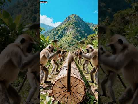 The divine monkey Hanuman appears.